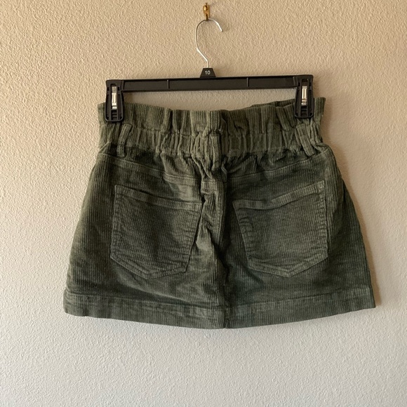 Corduroy Paperbag Mini Skirt - Picture 2 of 9